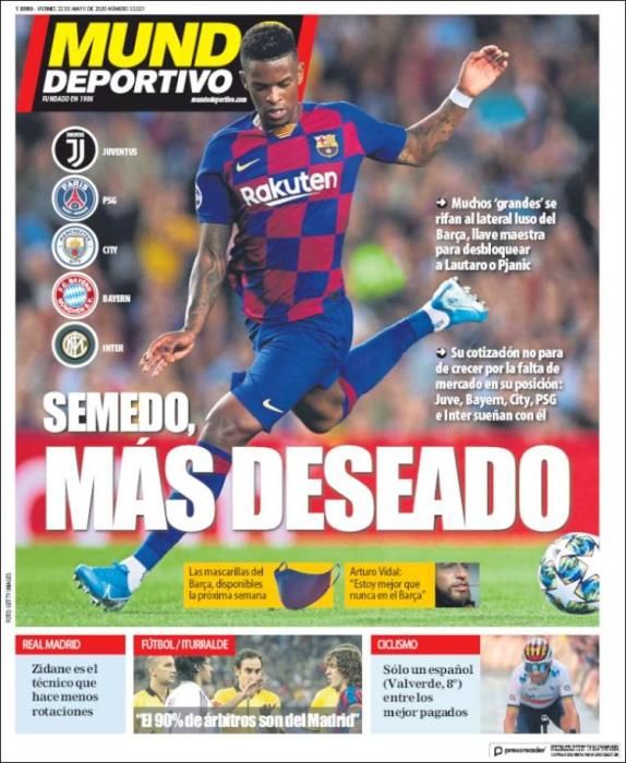 Portada MUNDO DEPORTIVO viernes 22 mayo 2020