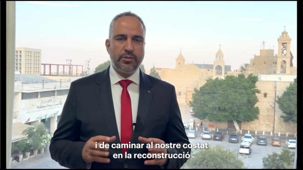 El alcalde de Belén, Maher N. Canawati, afirma que la solidaridad de Barcelona será siempre recordada