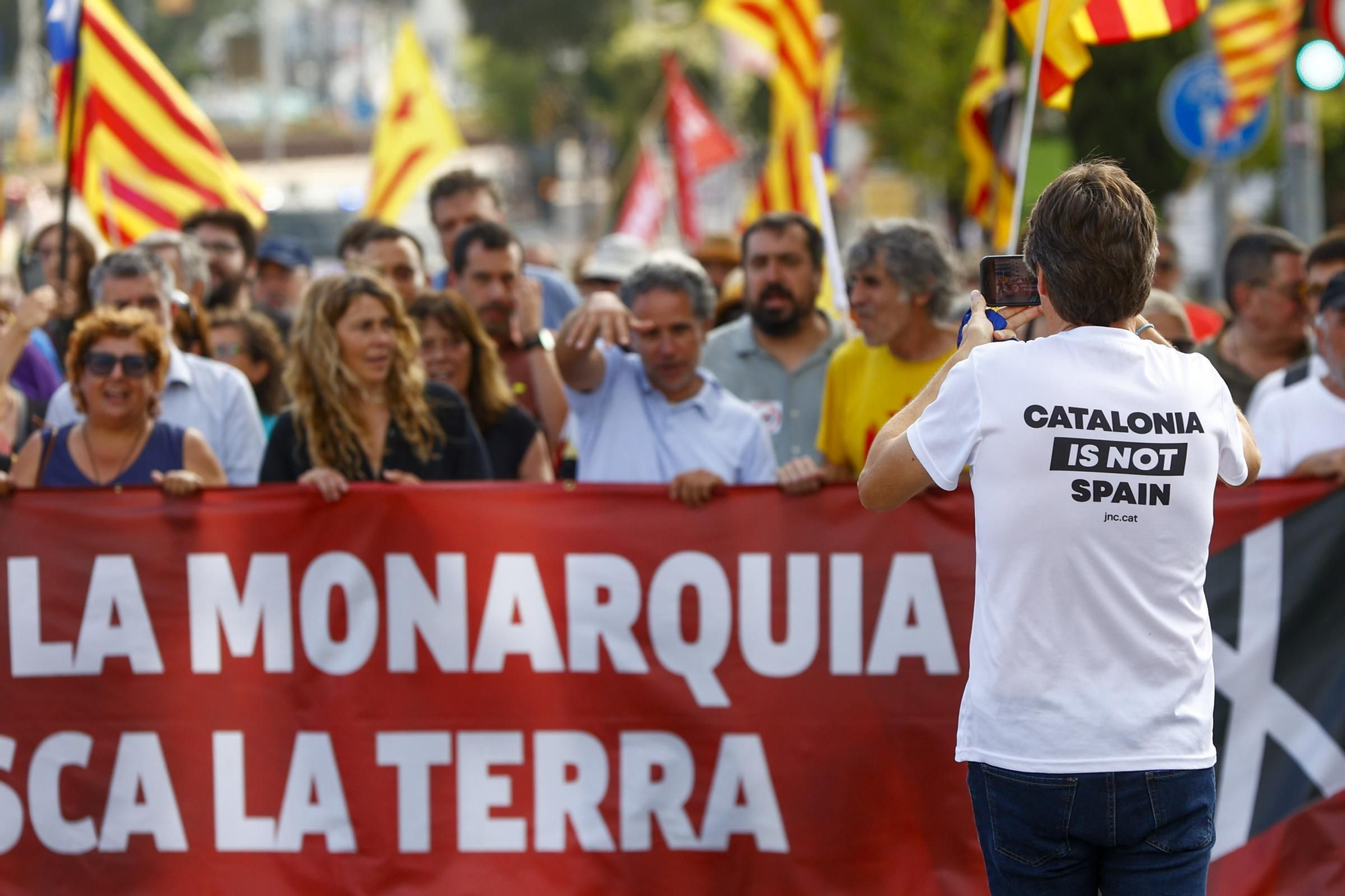 La protesta contra la Monarquia a Lloret