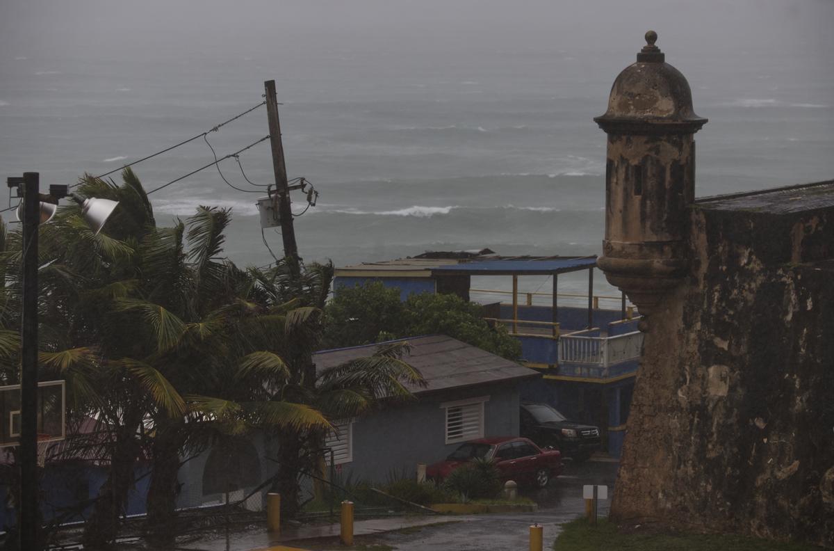 El huracán Fiona, a su paso por Puerto Rico.