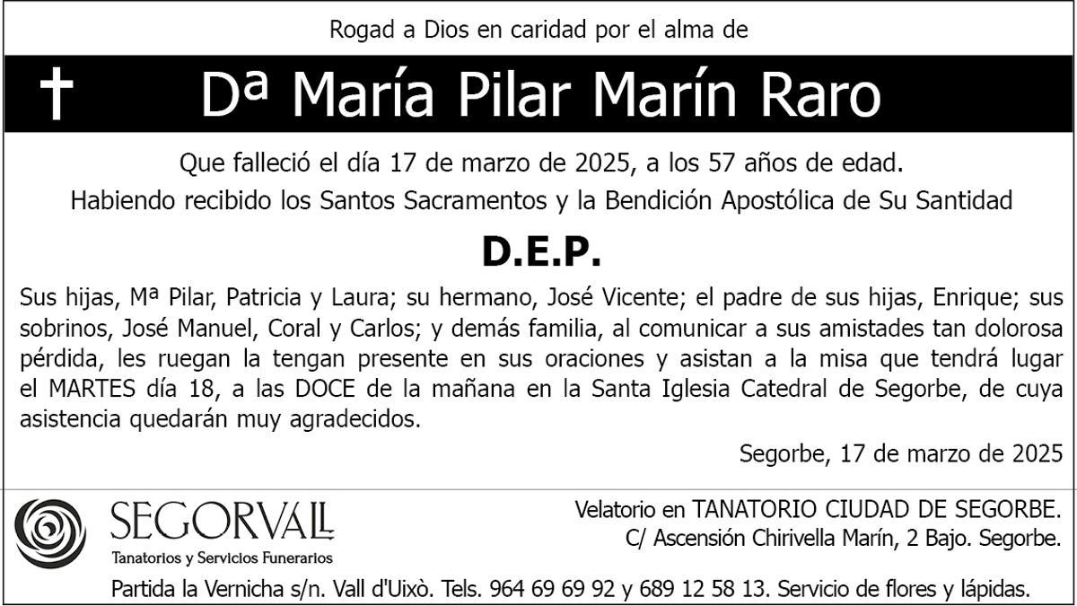 Dª María Pilar Marín Raro