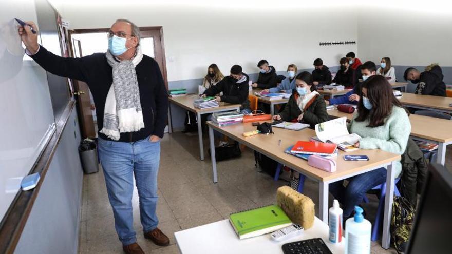 Un aula de Segundo de Bachillerato del Montedeva.