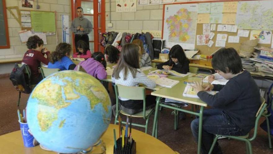 Alumnos de Primaria en un colegio de A Coruña.