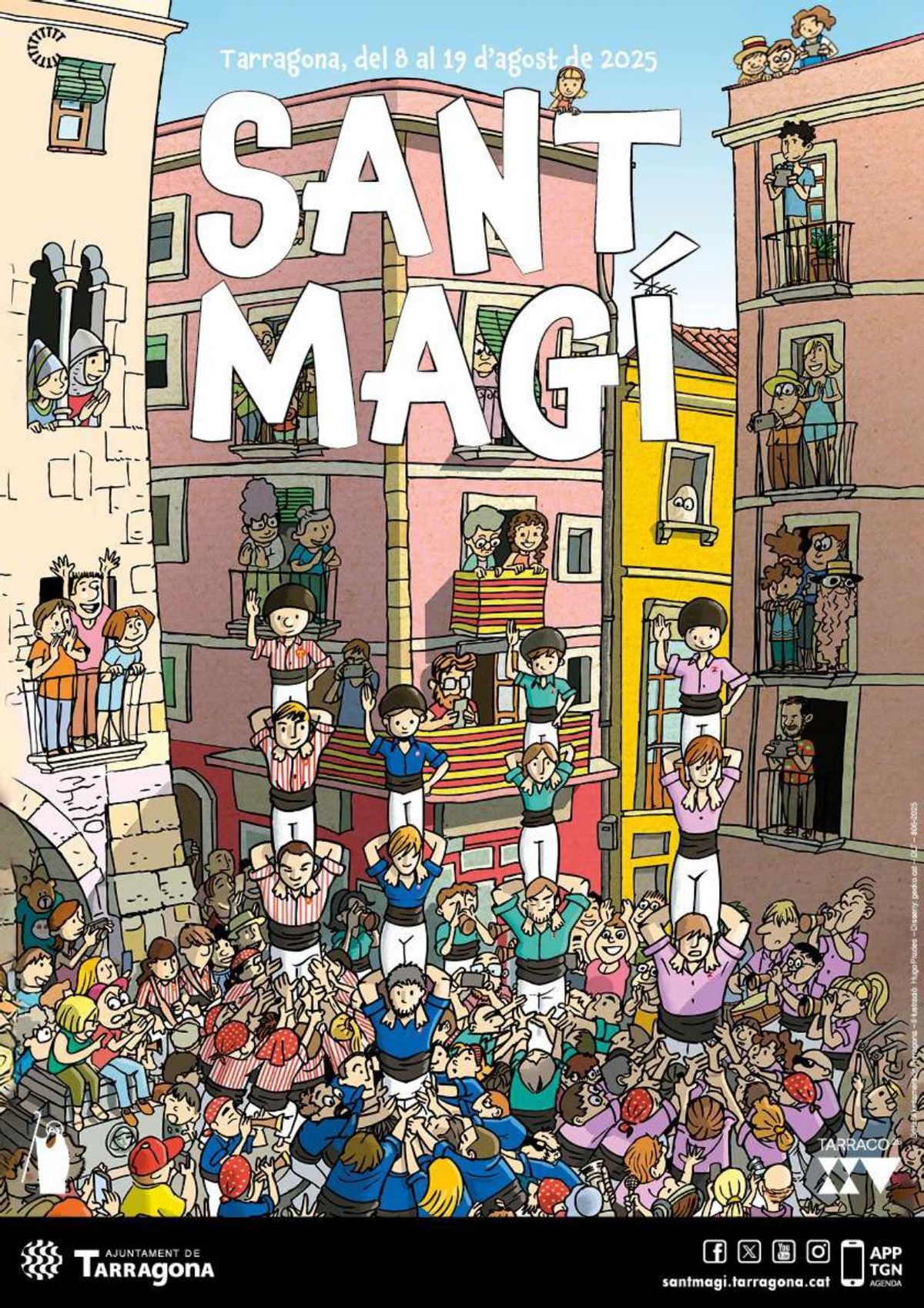 Cartel de Sant Magí 2025 de Tarragona, obra del ilustrador Hugo Prades.