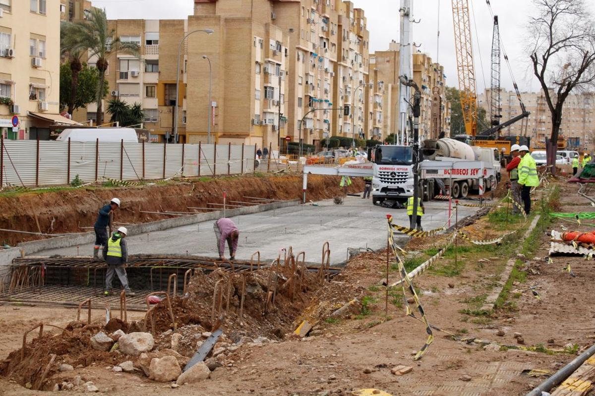 Las obras de la línea 3 del Metro de Sevilla en Pino Montano en el primer mes de 2026