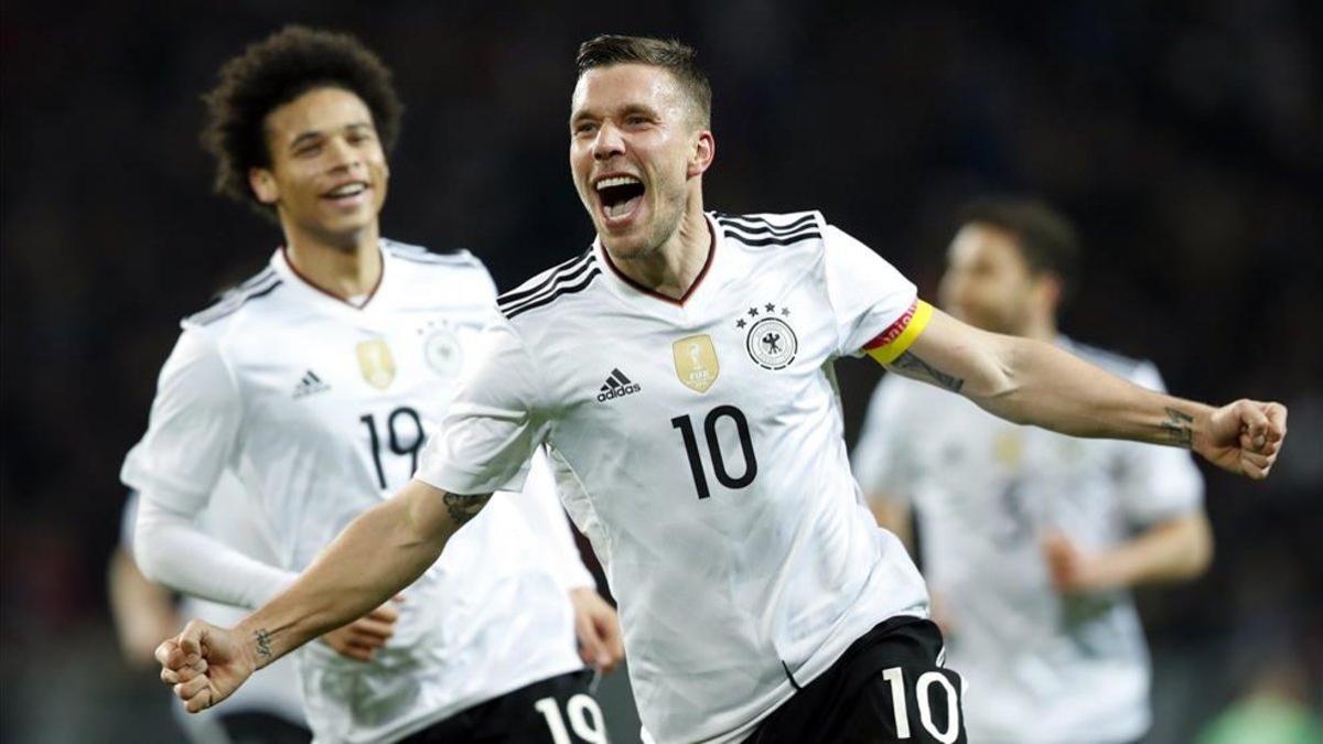 Podolski marcó 49 goles en sus 130 internacionalidades con Alemania