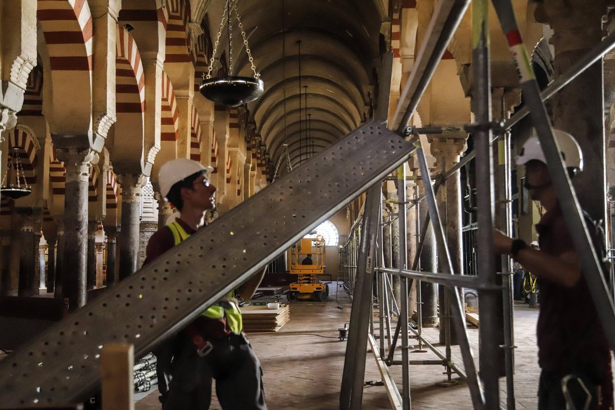 Así avanza la recuperación de la zona más dañada de la Mezquita-Catedral de Córdoba