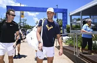 La imagen más esperada: Rafa Nadal ya se entrena en Brisbane, a tres días de su regreso
