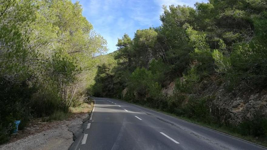 Carretera que se verá afectada por los trabajos.