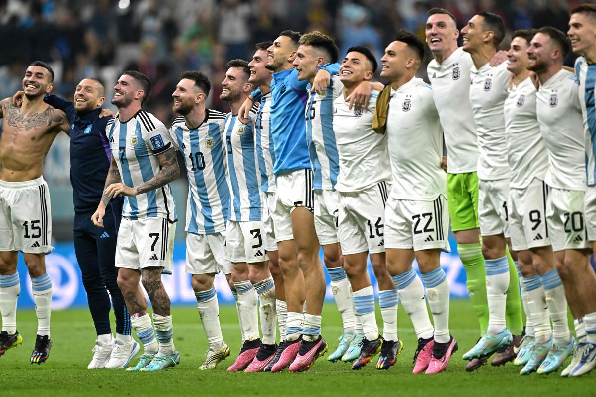 Así celebraron Messi y Argentina el pase a la final Así celebraron Messi y Argentina el pase a la final