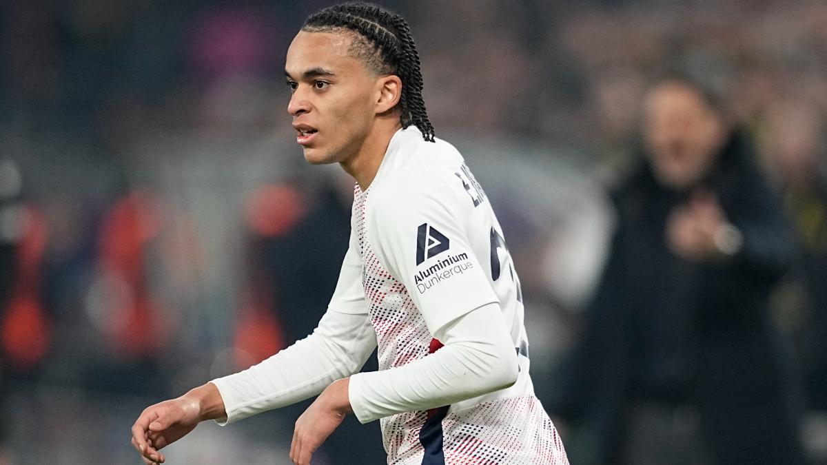 Ethan Mbappé, en acción con el Lille