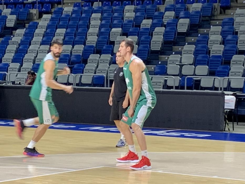 Primer entrenamiento de Rubén Guerrero con el Unicaja