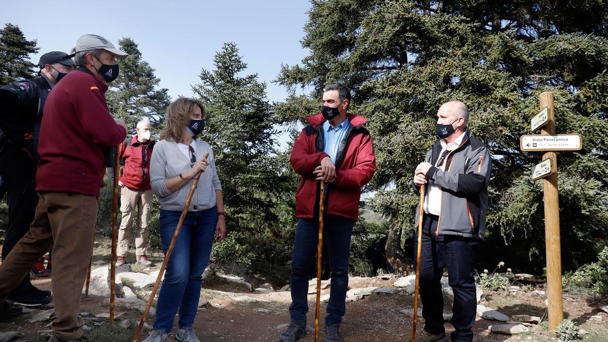 El presidente Sánchez visita la Sierra de las Nieves