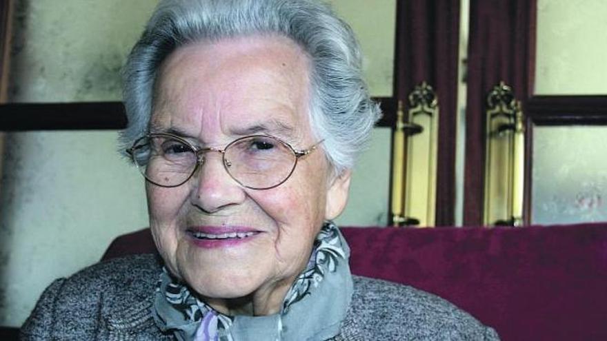 Aurora Fernández, en su casa de La Caridad.