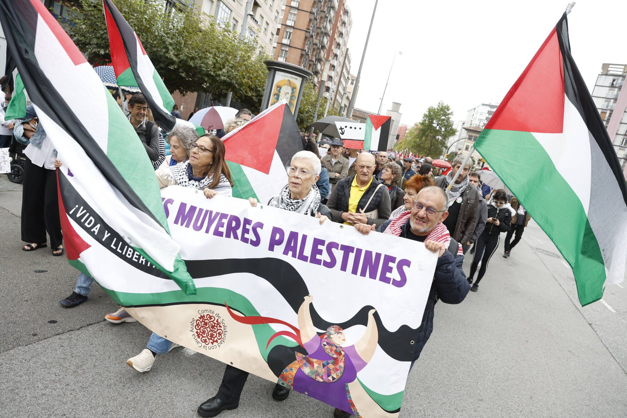 Manifestación a favor de Palestina.