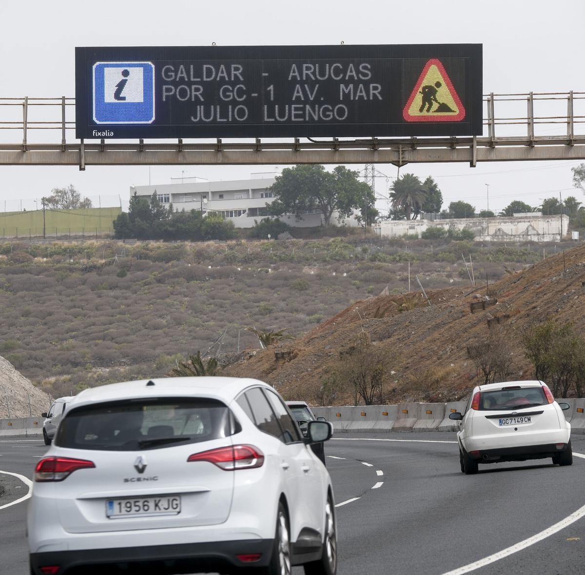 Zonas de cortes de tráfico en el Guiniguada