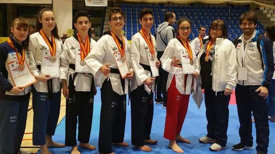 Competidores del Hebe Moaña en el Open de España.