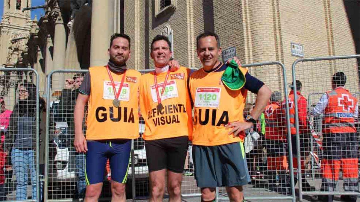 Los tres atletas que vivirán uan nueva experiencia en el Medio Maratón de Valencia