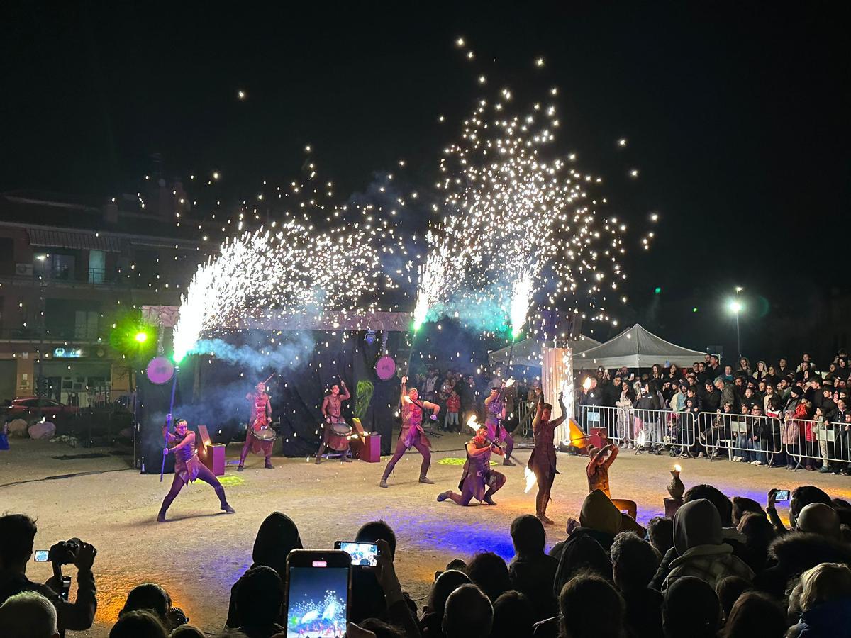 Un espectacle dins la Fira Medieval d'Hostalric d'una edició anterior.