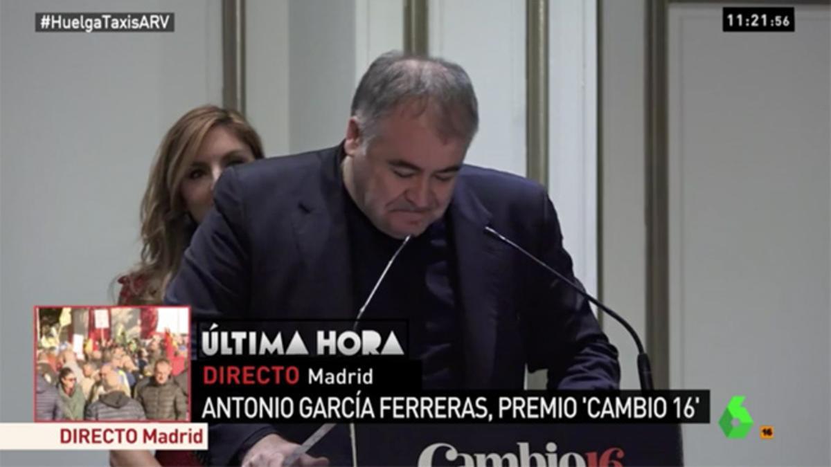 Antonio García Ferreras, emocionado