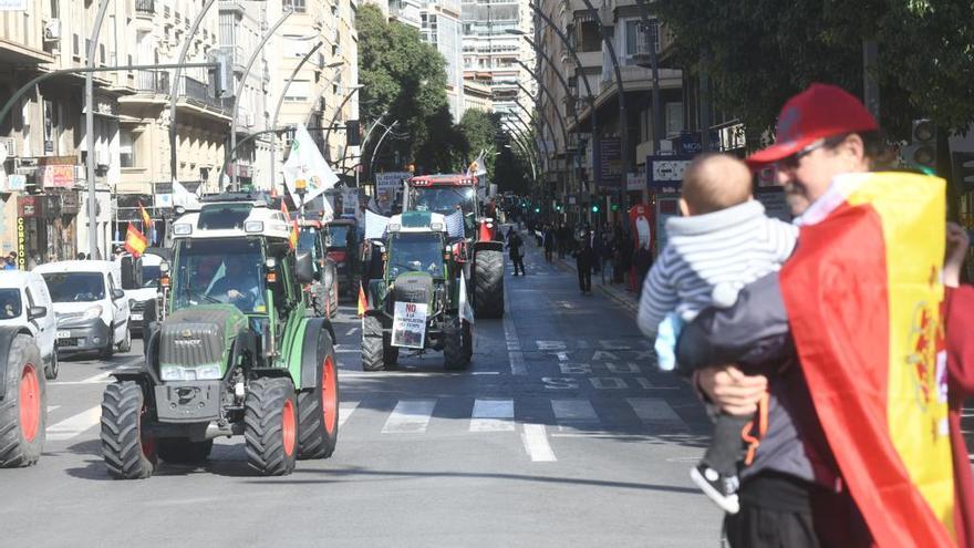 Manifestación de agricultores en Murcia