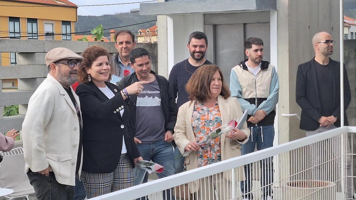Pepe Formoso, esquerda, María Rivas, Modesto Fraga e Áurea Domínguez no Bela Fisterra