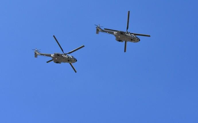 10/12/2019 TELDE.  El Mando Aéreo de Canarias celebra la festividad de Nuestra Señoara del Loreto, Patrona del Ejército del Aire, con imposición de condecoraciones, homenaje alos Caídos y Desfile.  Fotógrafa: YAIZA SOCORRO.  | 10/12/2019 | Fotógrafo: Yaiza Socorro