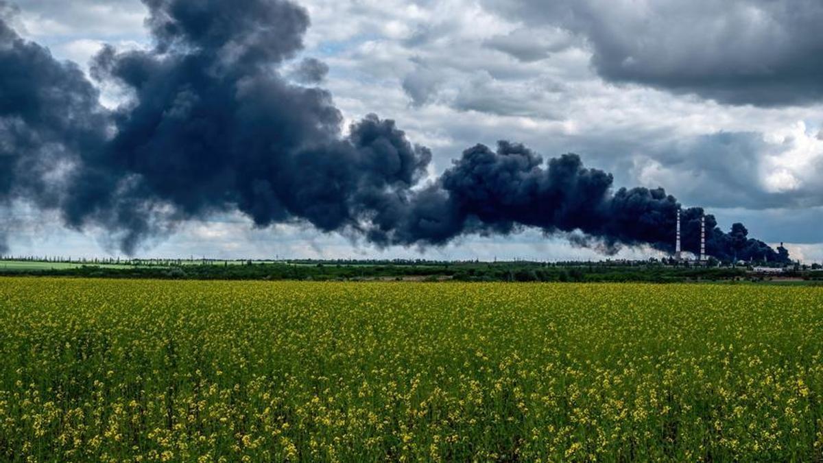 Una refinería en Rusia.