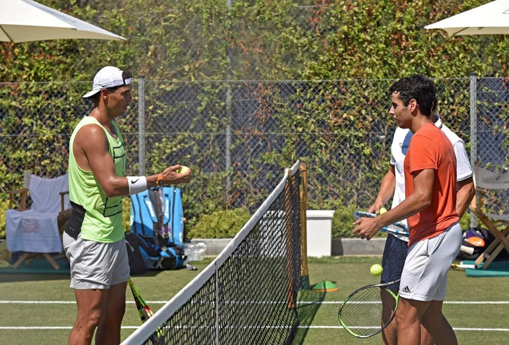 Rafa Nadal prepara Wimbledon en Mallorca