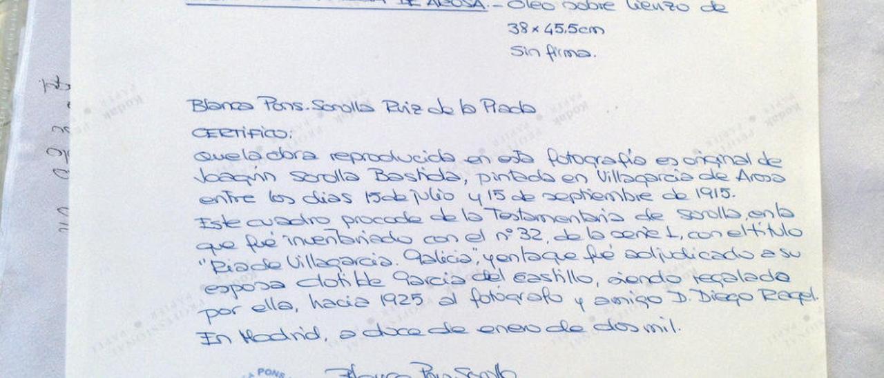 Un vigués subasta por 250.000€ uno de los dos cuadros que Sorolla pintó en Galicia