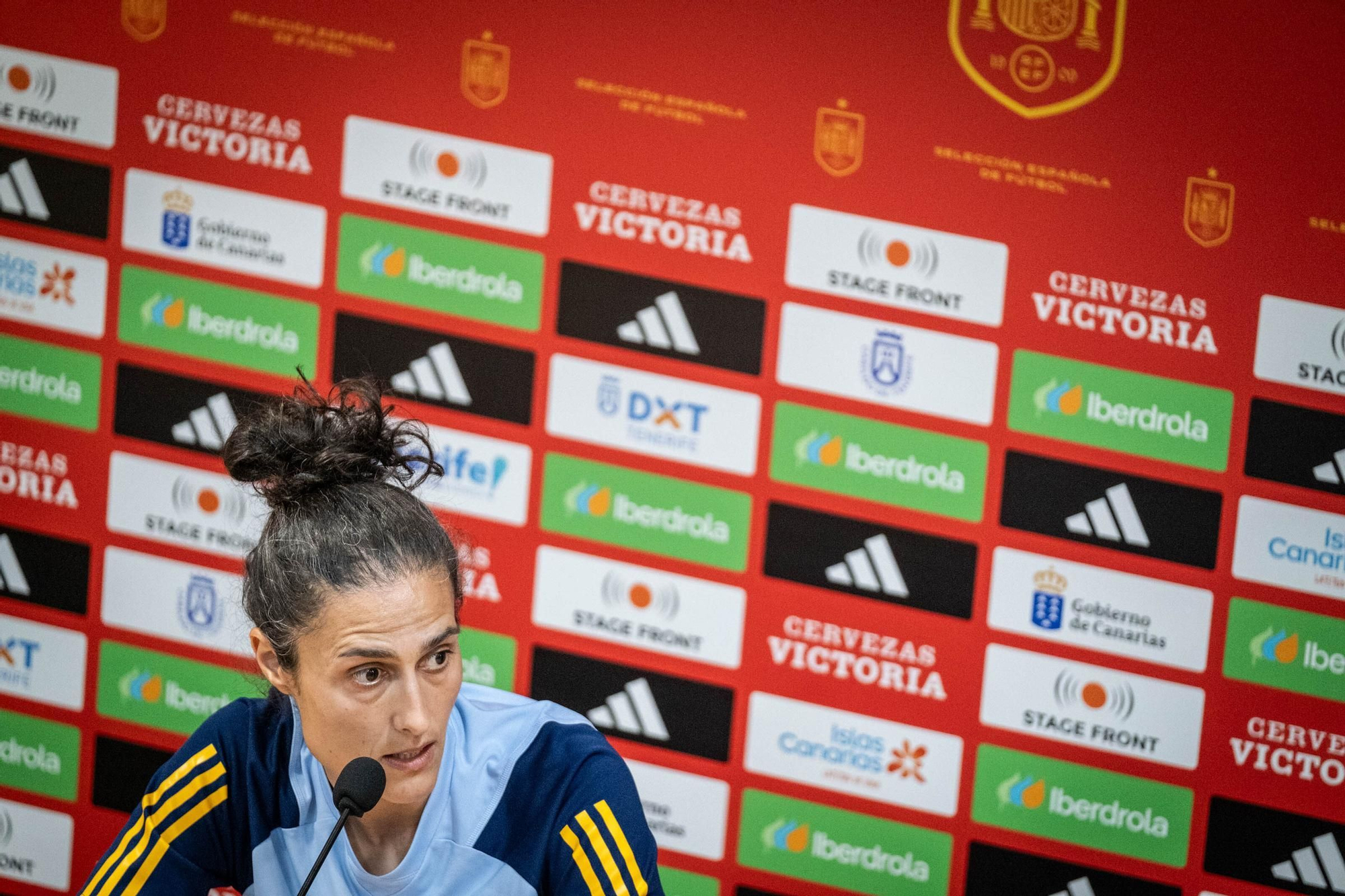 Training and press conference of the women's soccer team in Tenerife
