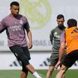 Mbappé, en el entrenamiento de este martes