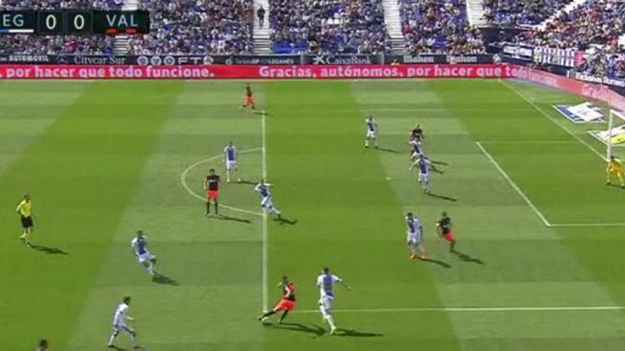 La primera polémica del Leganés - Valencia CF