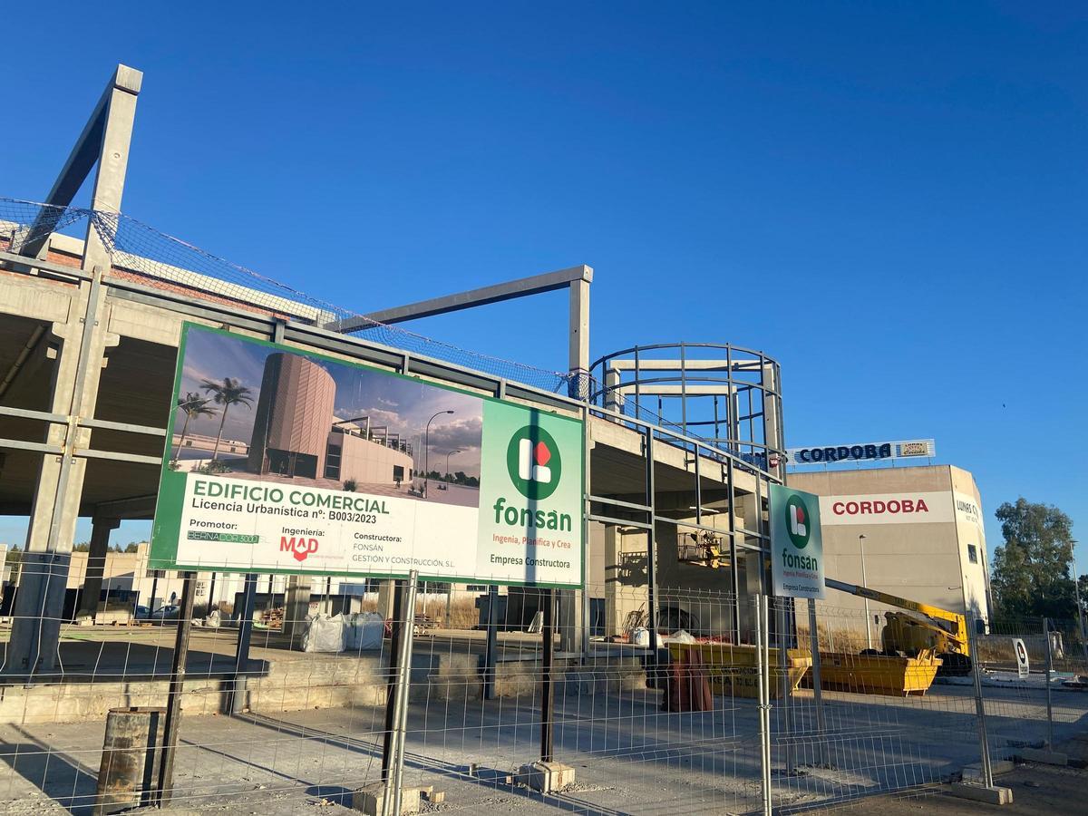 Obras del centro comercial de la carretera de Palma