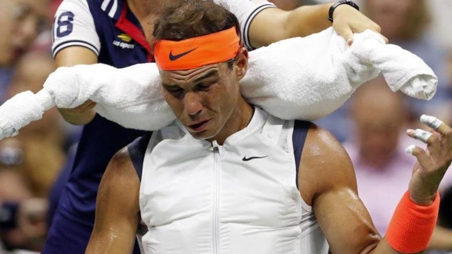 Nadal estrena un chaleco de hielo para combatir el calor en el US Open