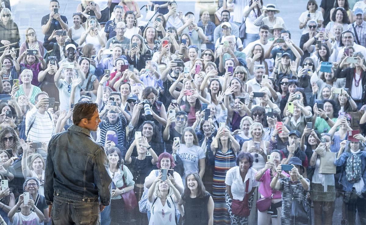 El actor Brad Pitt en San Sebastián.