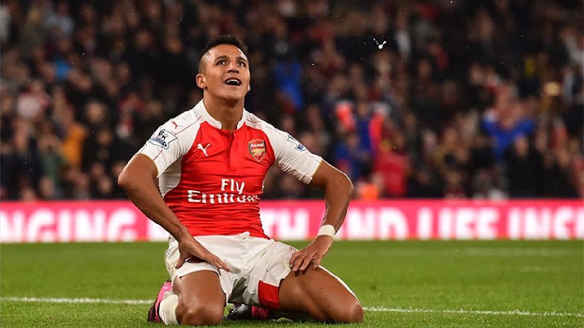 Alexis no tuvo fortuna de cara al gol