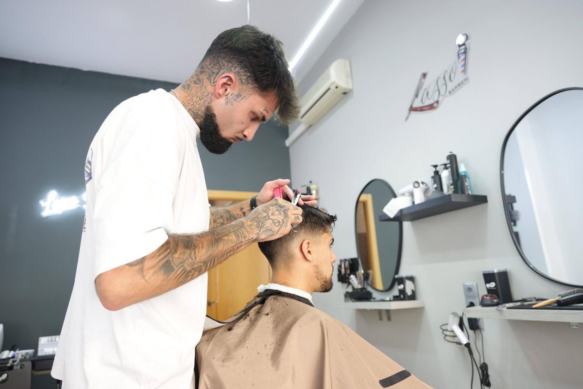 Sergio Lasso, en Lasso Barber.