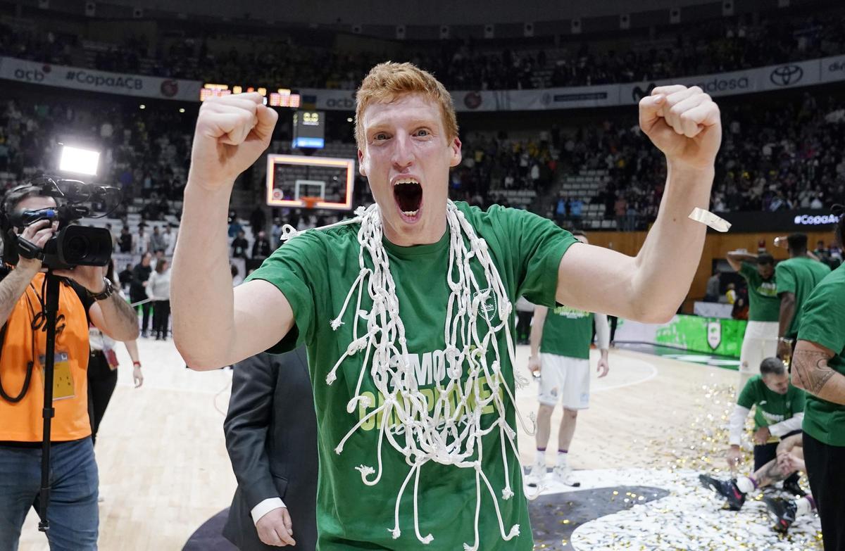 Alberto Díaz, el día que el Unicaja ganó la Copa en Badalona.