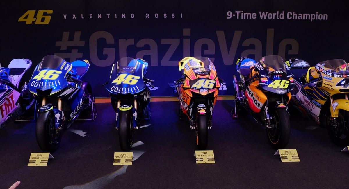 Las motos con las que triunfó Valentino rossi