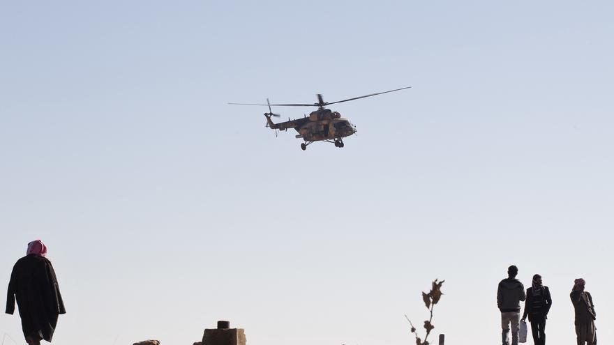 Un helicóptero del Ejército de Irak.