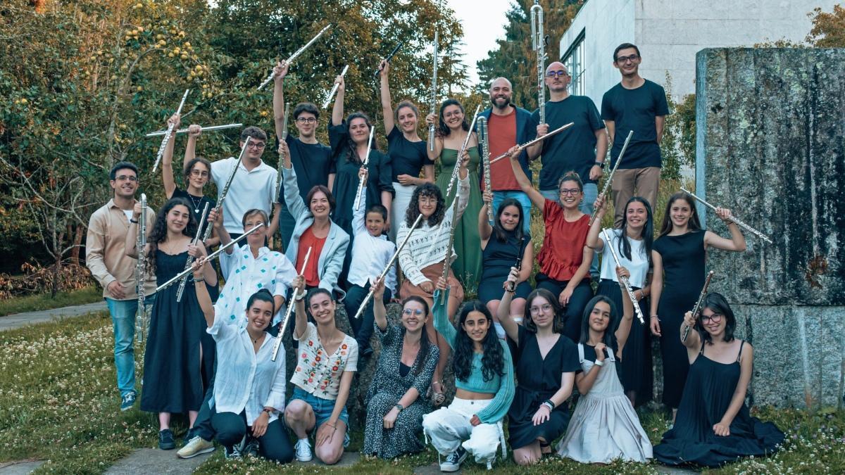 Imagen de familia de la web de las Xornadas de Frauta de Galicia.