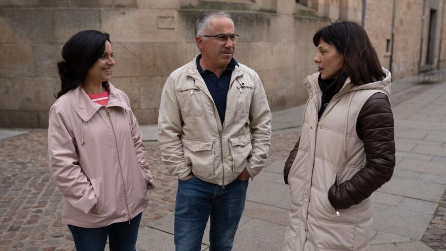 De izquierda a derecha: Vania Nunes, Luis Hernández y Ana Rodríguez, de ACI Zamora. | Emilio Fraile