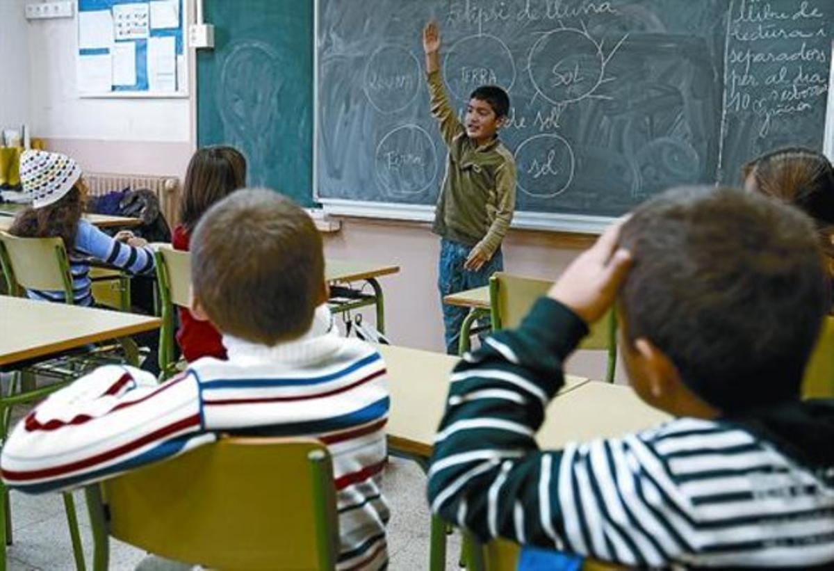 Alumnes de l’escola Ocata del Masnou, en una de les últimes classes prèvies a les vacances de Nadal. Alumnes de l’escola Ocata del Masnou, en una de les últimes classes prèvies a les vacances de Nadal.