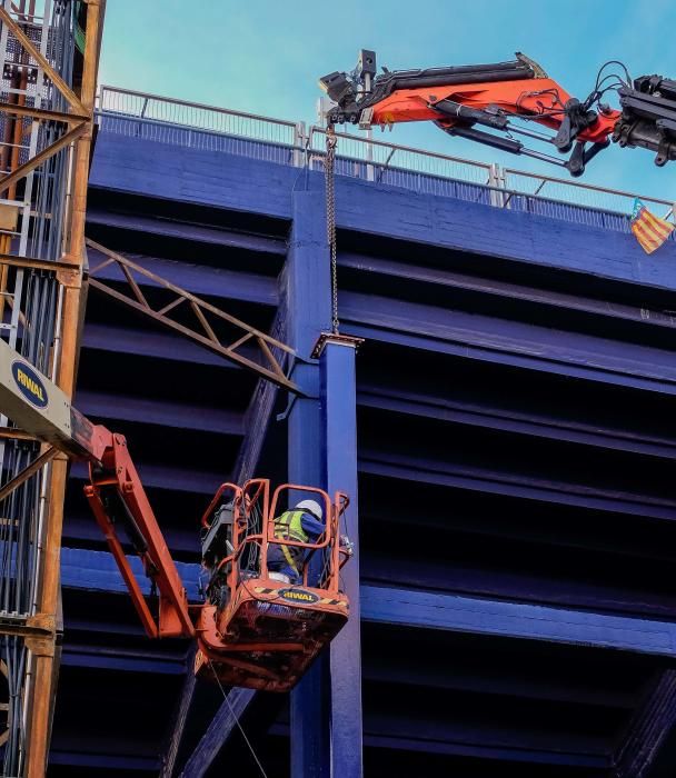 obras de la cubierta del Ciutat de València