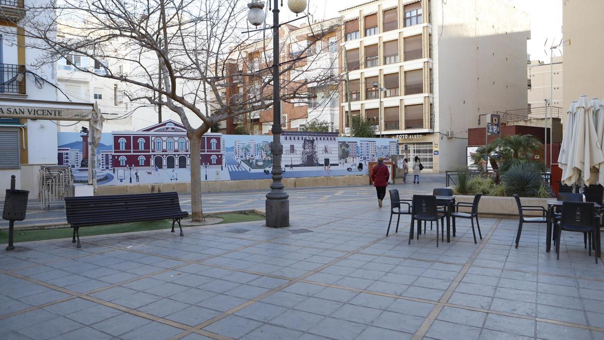 Vista del solar desde la plaza de San Vicente.