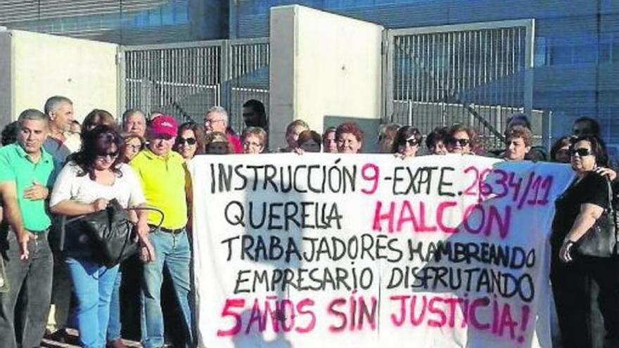 Protesta de trabajadores en una imagen de archivo.