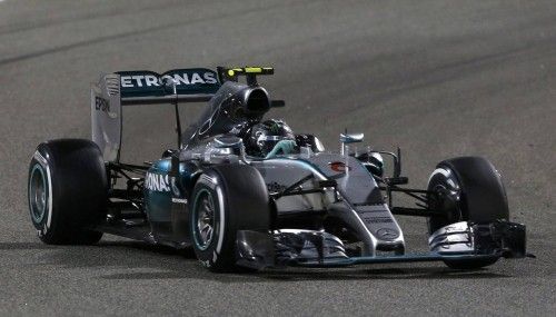 Mercedes Formula One driver Rosberg of Germany drives during Bahrain's F1 Grand Prix at Bahrain International Circuit