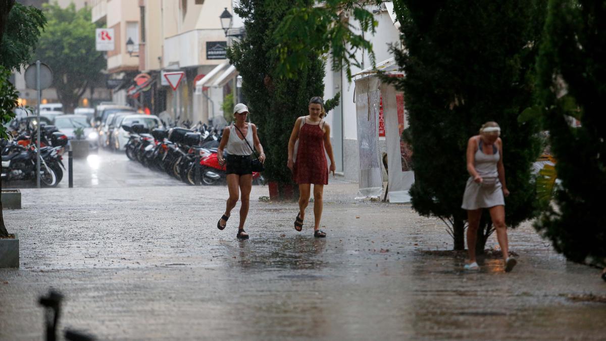 Lluvias en Ibiza y Formentera