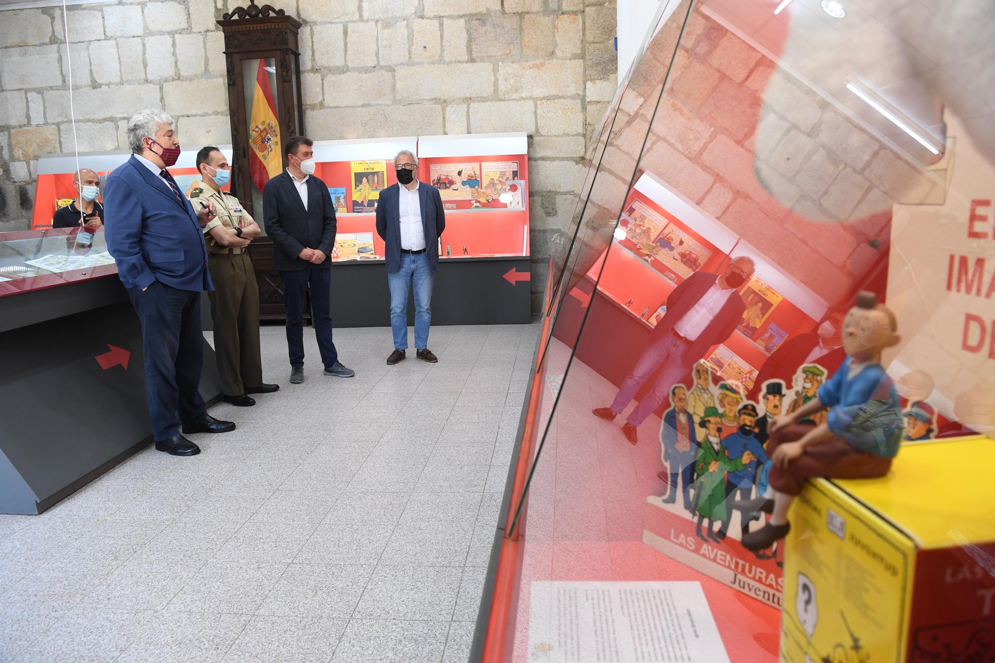 Inauguración de una exposición sobre Tintín en el Museo Militar